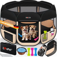 Produktbild von LOVPET Welpenlaufstall faltbares Freigehege für Hunde und Katzen inklusive Napf aus Oxfordgewebe für Indoor und Outdoor