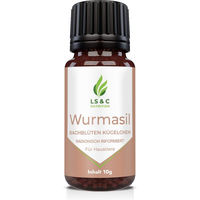 Produktbild von LS & C Nutrition Wurmasil Globuli zur Unterstützung der Verdauung und des Magen-Darm-Traktes für Hunde und Katzen aller Altersstufen