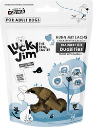 Lucky Jim DuoBities Belohnungssnack Huhn mit Lachs getreidefrei und glutenfrei 3 x 70 g – Bild 1 von 1