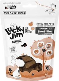 Lucky Jim DuoBities Belohnungssnack Huhn mit Pute getreidefrei und glutenfrei 8 x 70 g – Bild 1 von 1