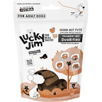 Produktbild von Lucky Jim DuoBities Belohnungssnack Huhn mit Pute getreidefrei und glutenfrei 8 x 70 g