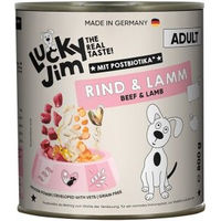 Produktbild von Lucky Jim Hund Nassfutter Rind Lamm Grünlippmuschel ohne Zucker für alle Altersstufen 6x800 g