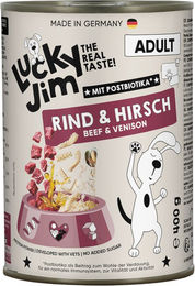 Lucky Jim Hundefutter Adult Rind und Hirsch mit hohem Fleischanteil ohne Zucker 24 x 400 g – Bild 1 von 1