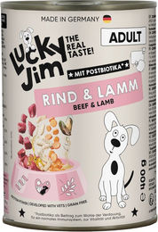 Lucky Jim Hundefutter Adult Rind und Lamm mit hohem Fleischanteil ohne Zucker 24 x 400 g – Bild 1 von 1