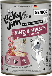 Lucky Jim Hundefutter Senior Rind und Hirsch glutenfrei ohne Zucker 6 x 400 g – Bild 1 von 1