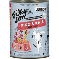 Produktbild von Lucky Jim Junior Hundefutter Rind und Kalb getreidefrei ohne Zucker 24 x 400 g
