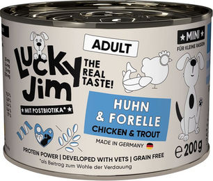 Lucky Jim MINI Adult Katzenfutter Huhn & Forelle getreidefrei 24 x 200 g – Bild 1 von 1