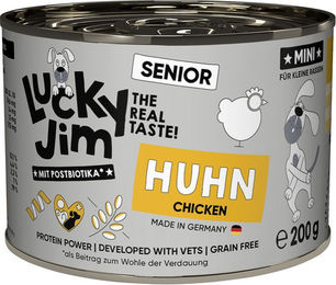 Lucky Jim MINI Hundefutter Senior Huhn getreidefrei mit hohem Fleischanteil 6 x 200 g – Bild 1 von 1