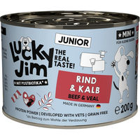 Produktbild von Lucky Jim MINI Junior Hundefutter Rind und Kalb getreidefrei 24 x 200 g