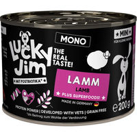 Produktbild von Lucky Jim MINI Mono Hundefutter Lamm getreidefrei monoprotein Adult 6 x 200 g