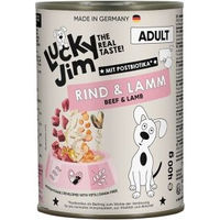 Produktbild von Lucky Jim Nassfutter Hund Rind und Lamm ohne Zuckerzusatz oder Aromastoffe 6x400 g
