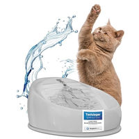Produktbild von Lucky-Kitty Katzenbrunnen aus Keramik in Grau mit 1,5 Liter Fassungsvermögen für alle Altersstufen - 1,5 l