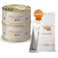 Produktbild von Lucky-Kitty Katzenfutter Probierset mit Maus Mousse und Filet-Creme Monoprotein für alle Altersstufen