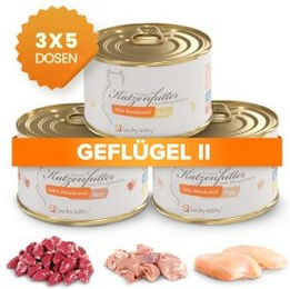 Lucky-Kitty Katzenfutter Sparpaket mit Geflügel Huhn und Pute getreidefrei und monoprotein in der Dose – Bild 1 von 1