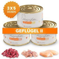 Produktbild von Lucky-Kitty Katzenfutter Sparpaket mit Geflügel Huhn und Pute getreidefrei und monoprotein in der Dose
