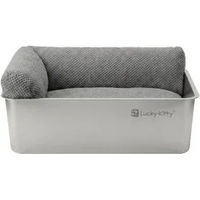 Produktbild von Lucky-Kitty Katzenlounge LUXE 2-in-1 Katzenkissen mit Memory Foam in Grau