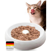 Produktbild von Lucky-Kitty Katzennapf aus Keramik in Weiß mit spezieller Innenfläche für alle Altersstufen ø 18cm - 1 Stk.