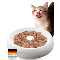 Produktbild von Lucky-Kitty Katzennapf aus Keramik in Weiß XL mit 27cm Durchmesser für Katzen aller Altersstufen spülmaschinenfest - 700 ml