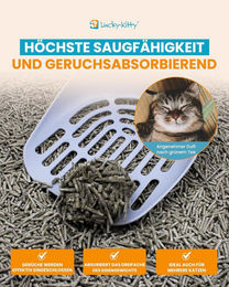 Lucky-Kitty Katzenstreu Klumpstreu Grüner Tee 6 kg - 6 kg – Bild 1 von 7