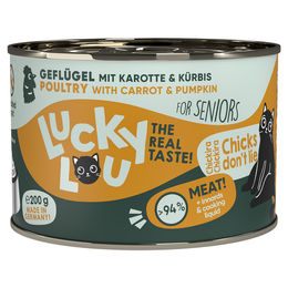 Lucky Lou Cat Lifestage Senior Geflügel Stückchen in Soße getreidefrei glutenfrei 6x200g - 24 x 200 g – Bild 1 von 8