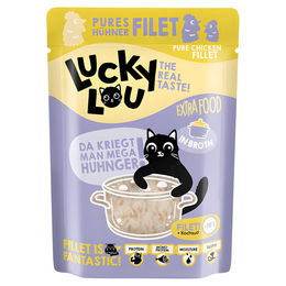 Lucky Lou Extra Food Katzen Nassfutter Hühnerfilet in Brühe 12x70 g - 12 x 70 g – Bild 1 von 6
