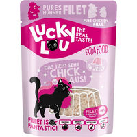 Produktbild von Lucky Lou Extra Food Katzenfutter Hühnerfilet in Jelly getreidefrei und glutenfrei 24 x 70 g - 24 x 70 g