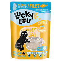 Produktbild von Lucky Lou Extra Food Katzenfutter Hühnerfilet und Thunfischfilet in Sud 12 x 70 g - 12 x 70 g