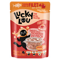 Produktbild von Lucky Lou Extra Food Katzenfutter Thunfisch in Sauce getreidefrei und ohne Zucker 70 g