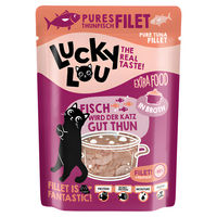 Produktbild von Lucky Lou Extra Food Katzenfutter Thunfischfilet in Brühe 12 x 70 g - 24 x 70 g