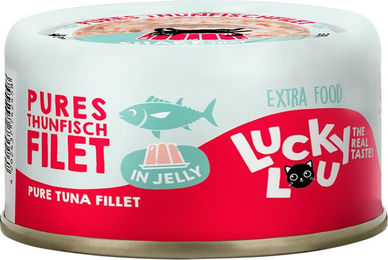 Produktbild von Lucky Lou Extra Food Katzenfutter Thunfischfilet in Jelly 12 x 70 g - 12 x 70 g
