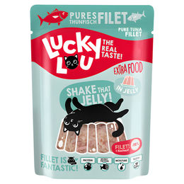 Lucky Lou Extra Food Katzenfutter Thunfischfilet in Jelly 12x70 g - 12 x 70 g – Bild 1 von 8