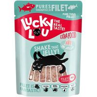 Produktbild von Lucky Lou Extra Food Katzenfutter Thunfischfilet in Jelly 12x70g