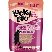 Produktbild von Lucky Lou Extra Food Katzenfutter Thunfischfilets in Gelee getreidefrei und glutenfrei 12 x 70 g - 12 x 70 g