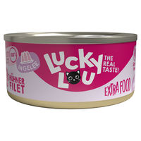 Produktbild von Lucky Lou Extrafood Katzenfutter Hühnerfilet in Gelee getreidefrei und ohne Zucker 18x70 g - 18 x 70 g