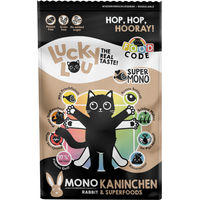 Produktbild von Lucky Lou Food Code Mono Kaninchen Getreidefrei und Glutenfrei für Katzen 750 g