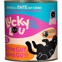 Produktbild von Lucky Lou Hundefutter Adult Geflügel und Ente Stückchen in Sauce getreidefrei glutenfrei 6 x 800 g