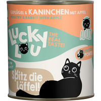 Produktbild von Lucky Lou Hundefutter Adult Geflügel und Kaninchen Stückchen in Sauce Getreidefrei und Glutenfrei 6 x 800 g - 6 x 800 g