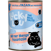 Produktbild von Lucky Lou Katzen Nassfutter Adult Geflügel & Fasan Stückchen in Sauce Getreidefrei und Glutenfrei 400 g - 24 x 400 g