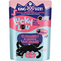 Produktbild von Lucky Lou Katzen Nassfutter Adult Geflügel & Insekten Stückchen in Sauce 300 g getreidefrei und glutenfrei