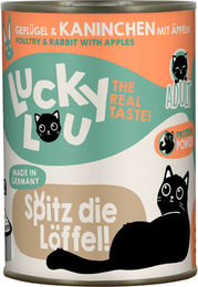 Lucky Lou Katzen Nassfutter Adult Geflügel & Kaninchen Stückchen in Sauce Getreidefrei & Glutenfrei 6 x 400 g - 6 x 400 g – Bild 1 von 5