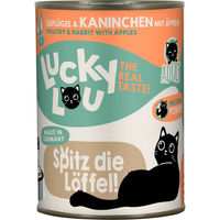 Produktbild von Lucky Lou Katzen Nassfutter Adult Geflügel & Kaninchen Stückchen in Sauce Getreidefrei & Glutenfrei 6 x 400 g - 6 x 400 g