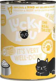 Lucky Lou Katzen Nassfutter Adult Sterilized Geflügel & Rind Getreidefrei 24 x 400g - 6 x 400 g – Bild 1 von 3
