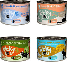 Lucky Lou Katzen Nassfutter Adult Wild-Mix Getreidefrei 6 x 200 g - 6 x 200 g – Bild 1 von 5