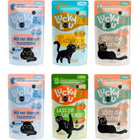 Produktbild von Lucky Lou Katzen Nassfutter Adult Wild-Mix Stückchen in Sauce getreidefrei ohne Zucker 6 x 125 g - 6 x 125 g