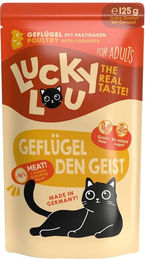 Lucky Lou Katzen Nassfutter Geflügel und Ente Stückchen in Sauce Adult Getreidefrei und Weizenfrei 16er-Pack 125 g – Bild 1 von 1