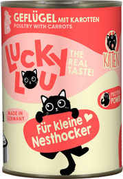 Lucky Lou Katzen Nassfutter Lifestage Kitten Geflügel getreidefrei und glutenfrei 6x400g - 6 x 400 g – Bild 1 von 4