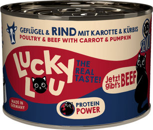 Lucky Lou Katzen Nassfutter Senior Geflügel & Rind Getreidefrei und Glutenfrei 6x200g - 6 x 200 g – Bild 1 von 6