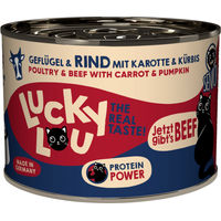 Produktbild von Lucky Lou Katzen Nassfutter Senior Geflügel & Rind Getreidefrei und Glutenfrei 6x200g - 6 x 200 g