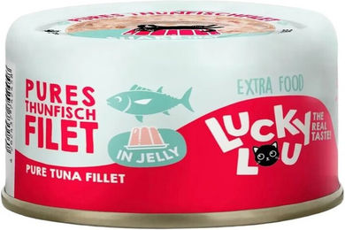 Lucky Lou Katzen-Nassfutter Thunfisch in Gelee, 12 x 70g, getreidefrei und glutenfrei ohne Zucker oder Konservierungsstoffe – Bild 1 von 1
