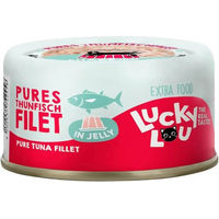 Produktbild von Lucky Lou Katzen-Nassfutter Thunfisch in Gelee, 12 x 70g, getreidefrei und glutenfrei ohne Zucker oder Konservierungsstoffe